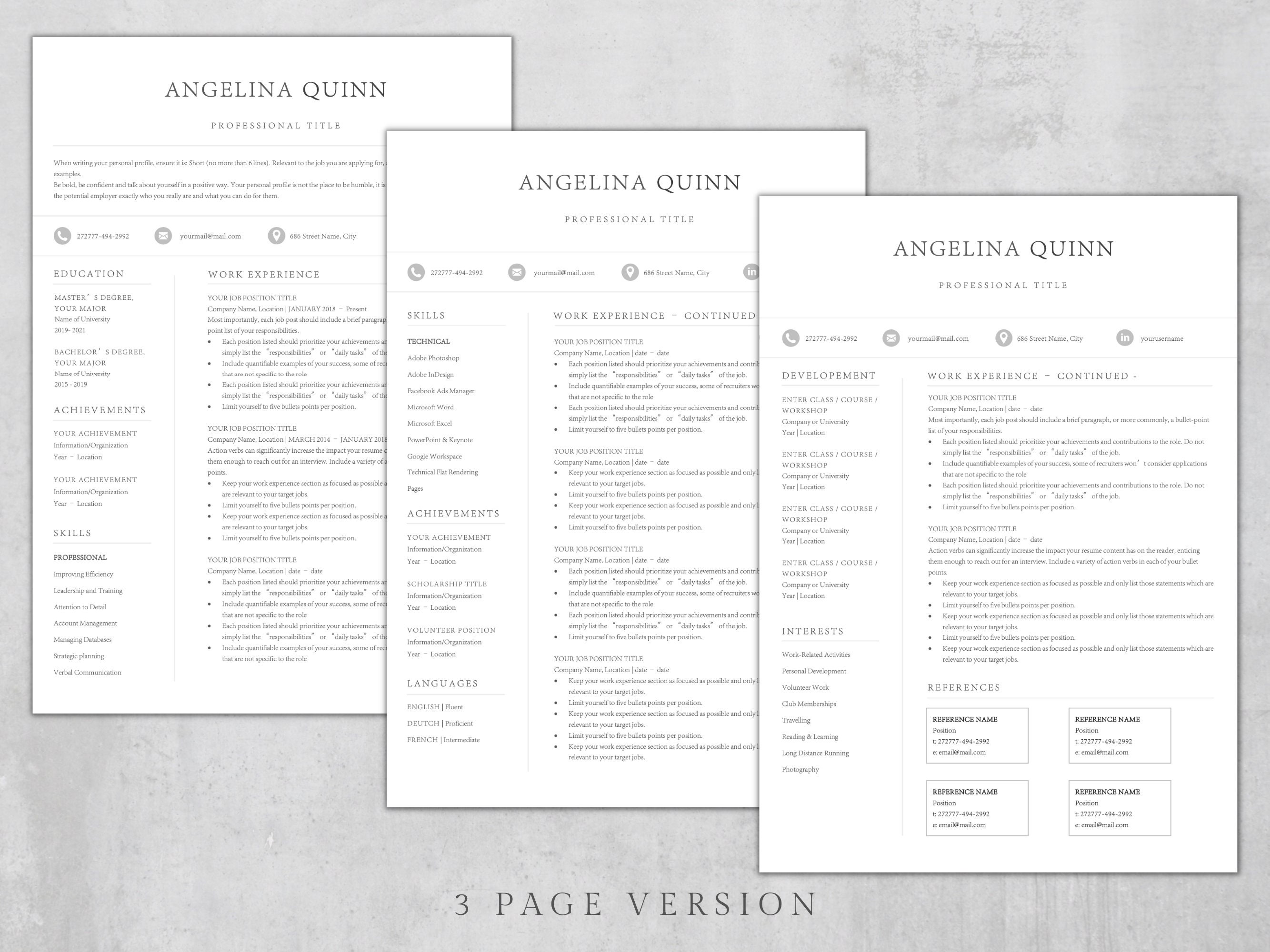 2025 Minimalist Resume Template Clean Resume Resume Template for Word