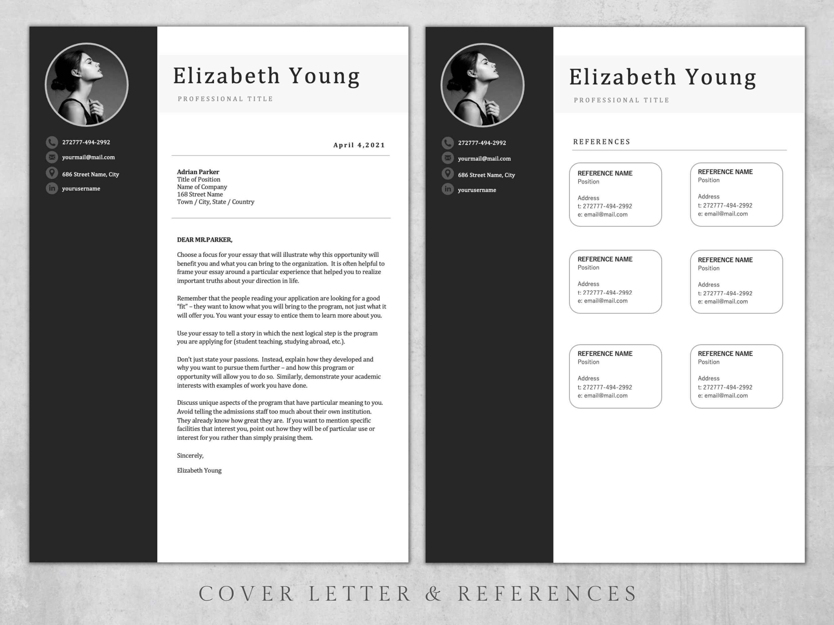 2024 Resume Template for Word Modern Resume for Pages CV Word and Pages
