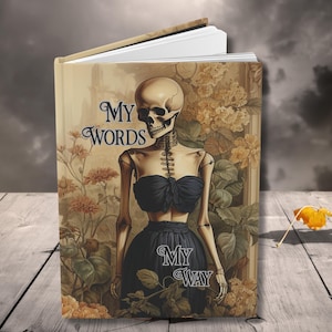 Gothic Planner, Goth Journal Hardcover, Lined Notebook Gift, Blank Hardcover Journal, gothic journal, gothic junk journal, witchy journal