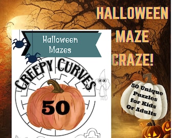 Halloween Activities Creepy Curves Mazes
