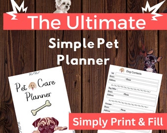 Dog Care Planner Printable | Pet Health Tracker (Digital Download)