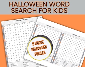 word search Halloween for kids, Halloween activity, Halloween classroom instant download