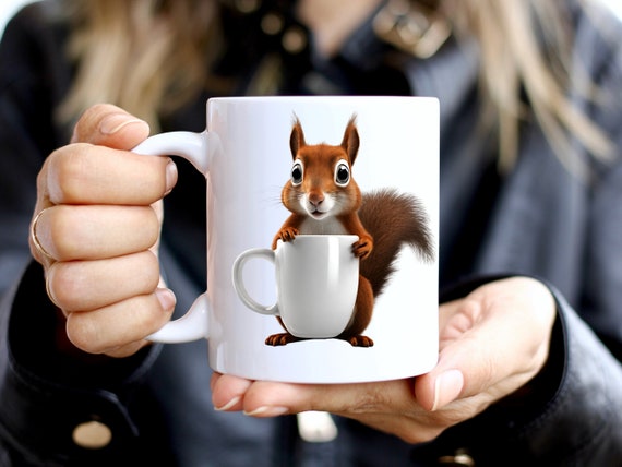 Funny Squirrel Coffee Mug - Cute Ceramic Mug For Squirrel Lovers, 11oz Or 15oz, Microwave & Dishwasher Safe