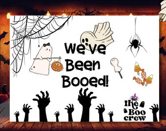 you've been booed sign, booed gift tags, you've been booed printable