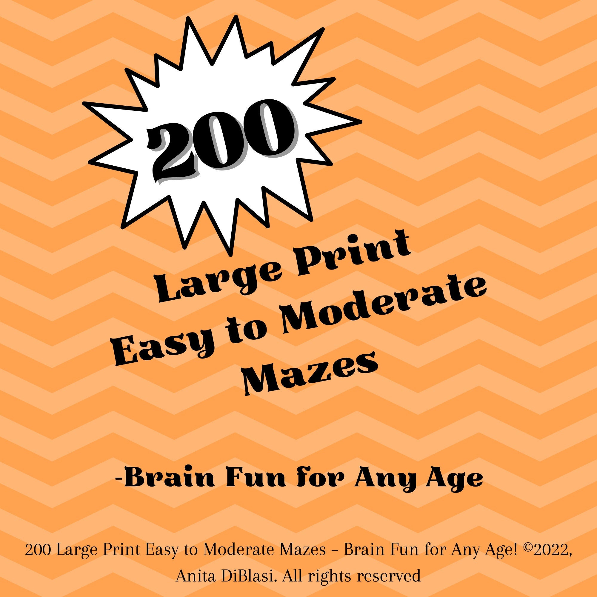 large print easy to moderate mazes digital download etsy