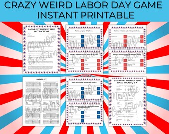 Labor Day Friendly Feud Game | Family Party, Pub Quiz (Instant Download)