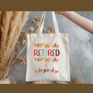 Ruhestand und inspiriert Ruhestand Tasche | Ruhestand Geschenk Tragetasche | Schmetterling Design | Perfekt für Frauen | Einzigartiges Coworker Abschiedsgeschenk