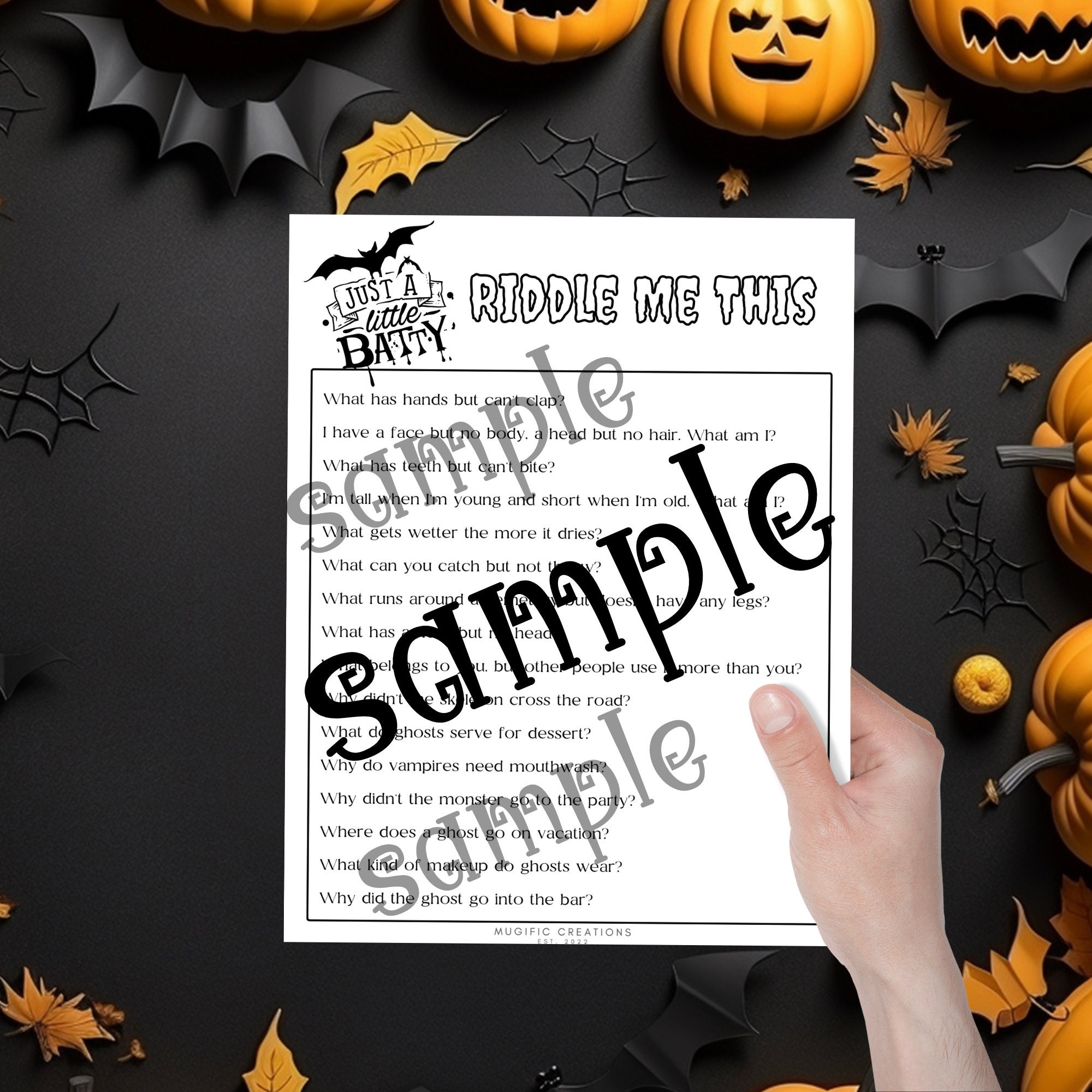 Halloween Riddle Game | Printable Party Trivia (PDF) - Etsy