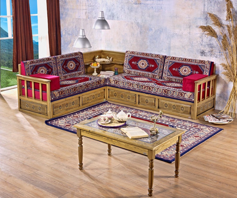 We Can Make Custom Order, Arabic Sofa Set, Bohemian Design, Divan Sofa