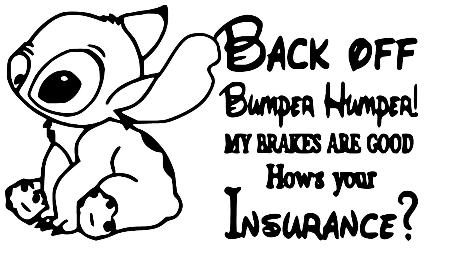 Back off Bumper Humper Etsy