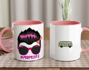 Momlife mug, short hair mom mug, #momlife, Sunglasses, minivan