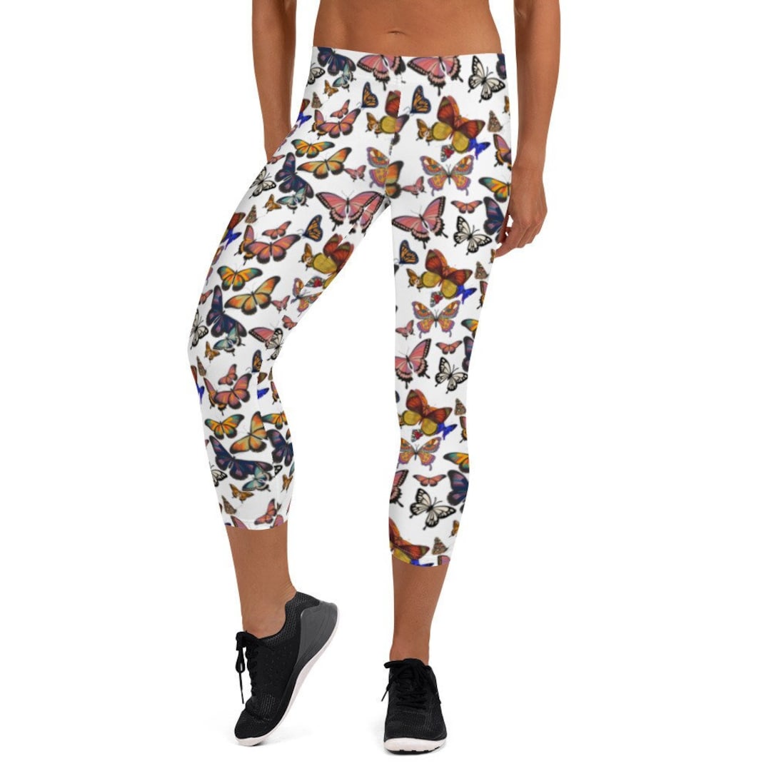 Summer Capris Butterfly Caprilegging Buttery Soft Exercise Etsy