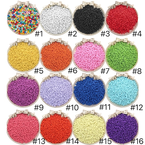 3mm Assorted Seed Beads/ Rainbow Seed Beads/ Seed Beads Bulk/ 