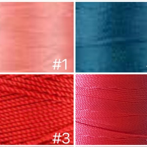0.4 mm Twisted nylon cord / Bracelet cord / Necklace cord / Beading cord / Macrame / 30 yd (27.5m) per unit