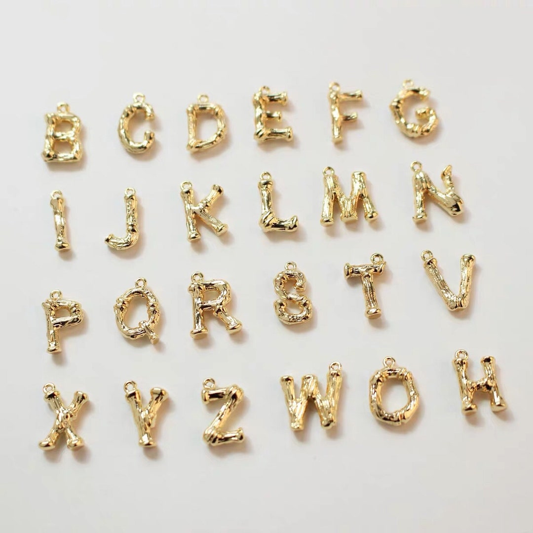 Goldplated, Capital Letters A to Z Pendants/diy Alphabet Accessories