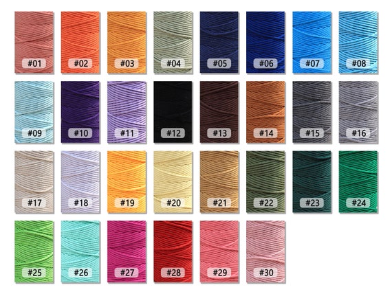 4mm Cotton Cord/ Twisted Cord/ Macrame cord/ Natural cotton macrame rope/ Macrame Cotton Cord/ 50 ft (15m) per Unit