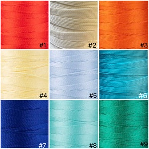 0.6mm Twisted nylon cord / Bracelet cord / Necklace cord / Beading cord / Macrame / 30 yd (27.5m) per unit