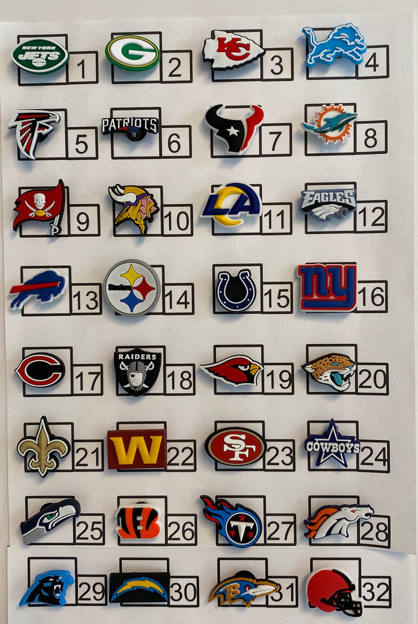 Football Teams Sports Shoe Jibbitz Charms Etsy