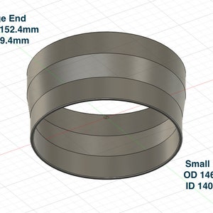 Anschluss 140 mm auf 6 Zoll Schlauchadapter