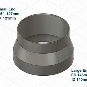 140mm Port auf 5&quot; Schlauchadapter