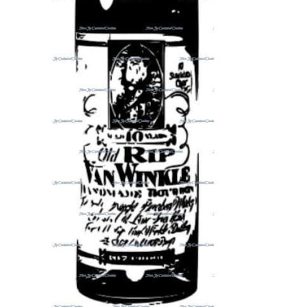 Bourbon Bottle SVG - Instant Download - Old Rip Van Winkle Digital Download