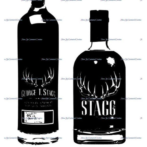 Bourbon Bottles SVGs - Instant Download - Stagg Jr & George T Stagg Digital Download