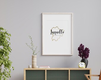 Luquillo map, digital download/digital wall art / downloadable art/ Puerto Rico art/ Puerto Rico digital print/ Puerto Rico Art