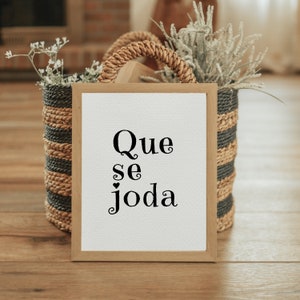 QSJ digital print, wall art, digital wall art, spanish, quote, digital quote, downloadable art