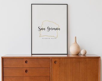 SAN GERMAN PR,  wall art, digital wall art, downloadable art, Puerto Rico art, Puerto Rico digital print, Puerto Rico Art, Digital download