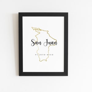 SAN JUAN PR, wall art, digital wall art, downloadable art, Puerto Rico art, Puerto Rico digital print, Puerto Rico Art, Digital download