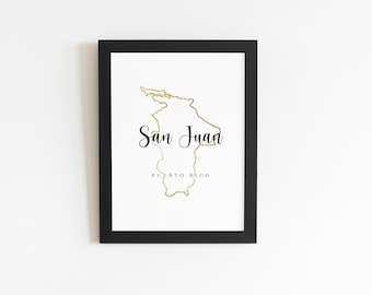 SAN JUAN PR, wall art, digital wall art, downloadable art, Puerto Rico art, Puerto Rico digital print, Puerto Rico Art, Digital download