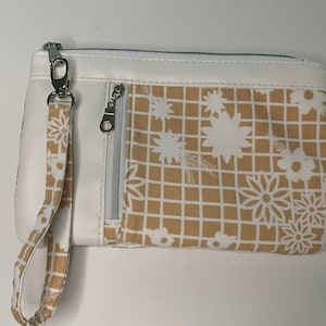 Weiße und beige Clutch, beiges Armband, kleine weiße Clutch, kleine beige Clutch, Sommer-Clutch