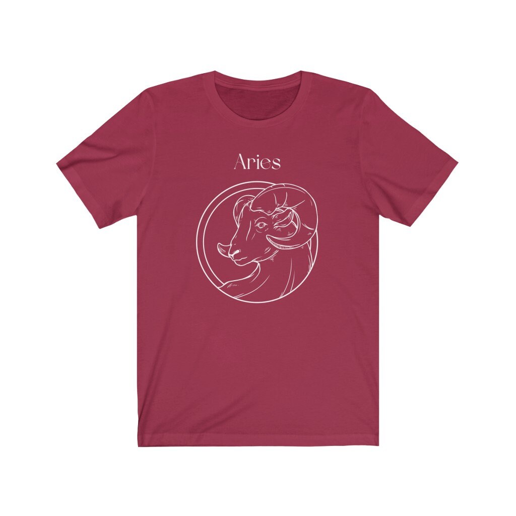 Aries Unisex Jersey Short Sleeve Tee, Zodiac Signs, Free