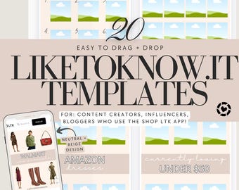 20 LTK Canva Templates: Blogger & Influencer Collage (Digital Download)