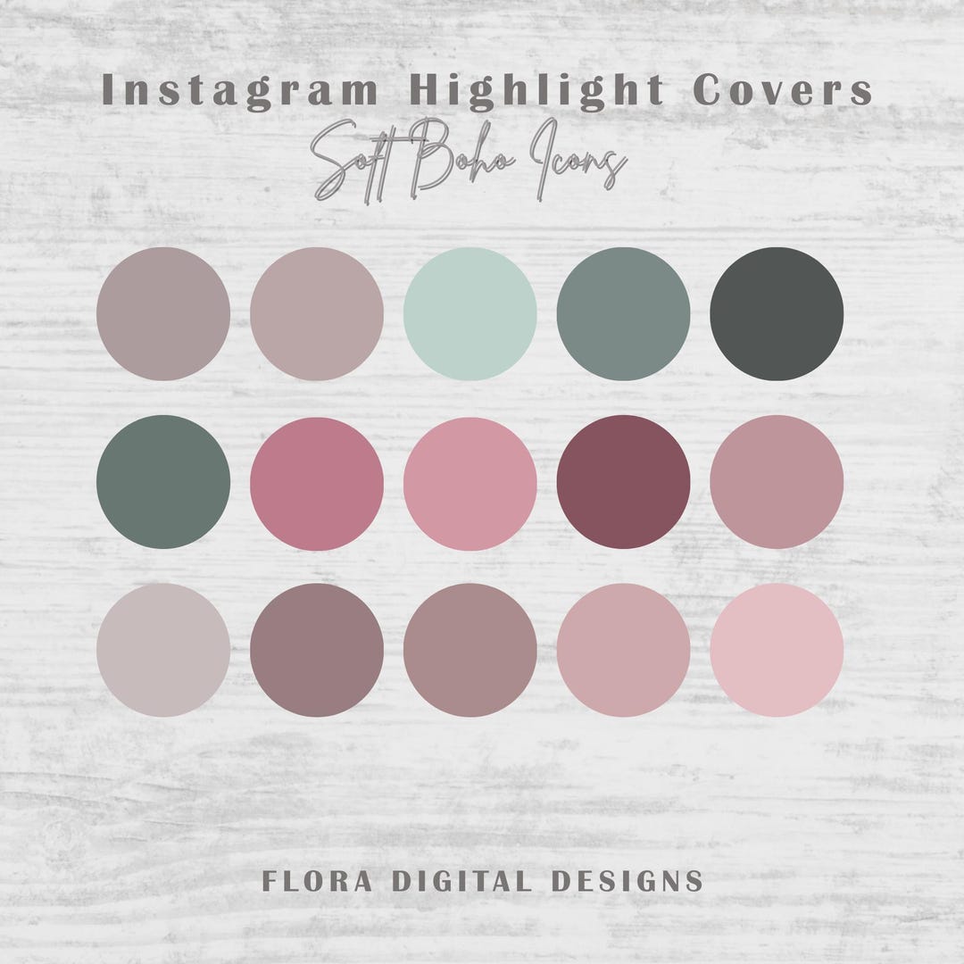 Boho Instagram Highlight Covers: 15 Solid Soft Bohemian Shades ...