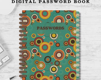 Password Book, Alphabetical Tracker for Goodnotes, Notability, (PDF), Digital Download, Password Tracker.