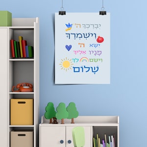 Printable Jewish Blessing for Kids | Jewish Kids Poster | Jewish Kids ...