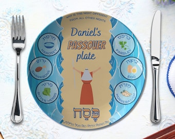 Personalized Passover Seder Plate Seder Plate Passover for Kids Passover Kids Passover Gift Passover Toys Passover Games