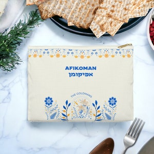 Pesach Afikoman Bag | Afikoman Matzah Bag | Seder Night Table Decor | Pesach Seder Gift | Passover Hostest Gift | Jewish Passover Themed Bag