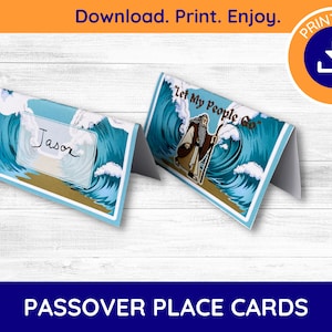 Printable Passover Place Cards Passover Decor Passover Decorations Passover Table Decor