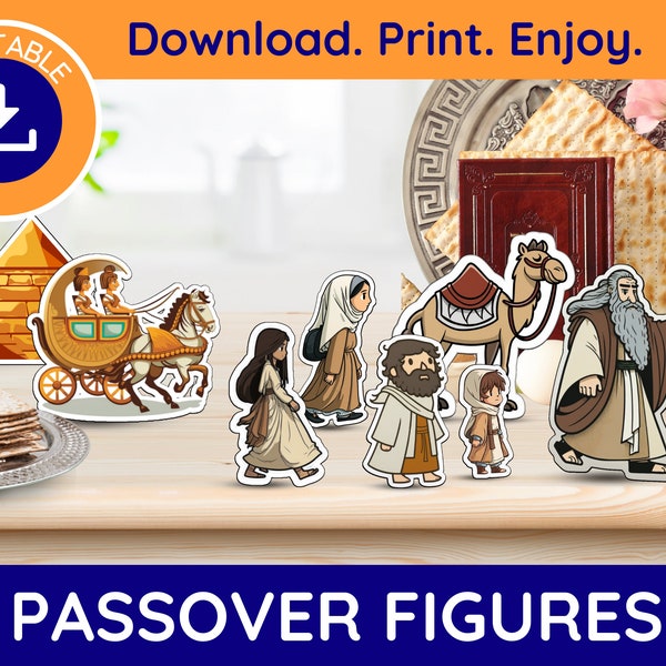 Passover Table Decor,  Seder Decoration, Passover Split The Sea Figures,  Passover Table Decor, Passover Decorations, Passover Children