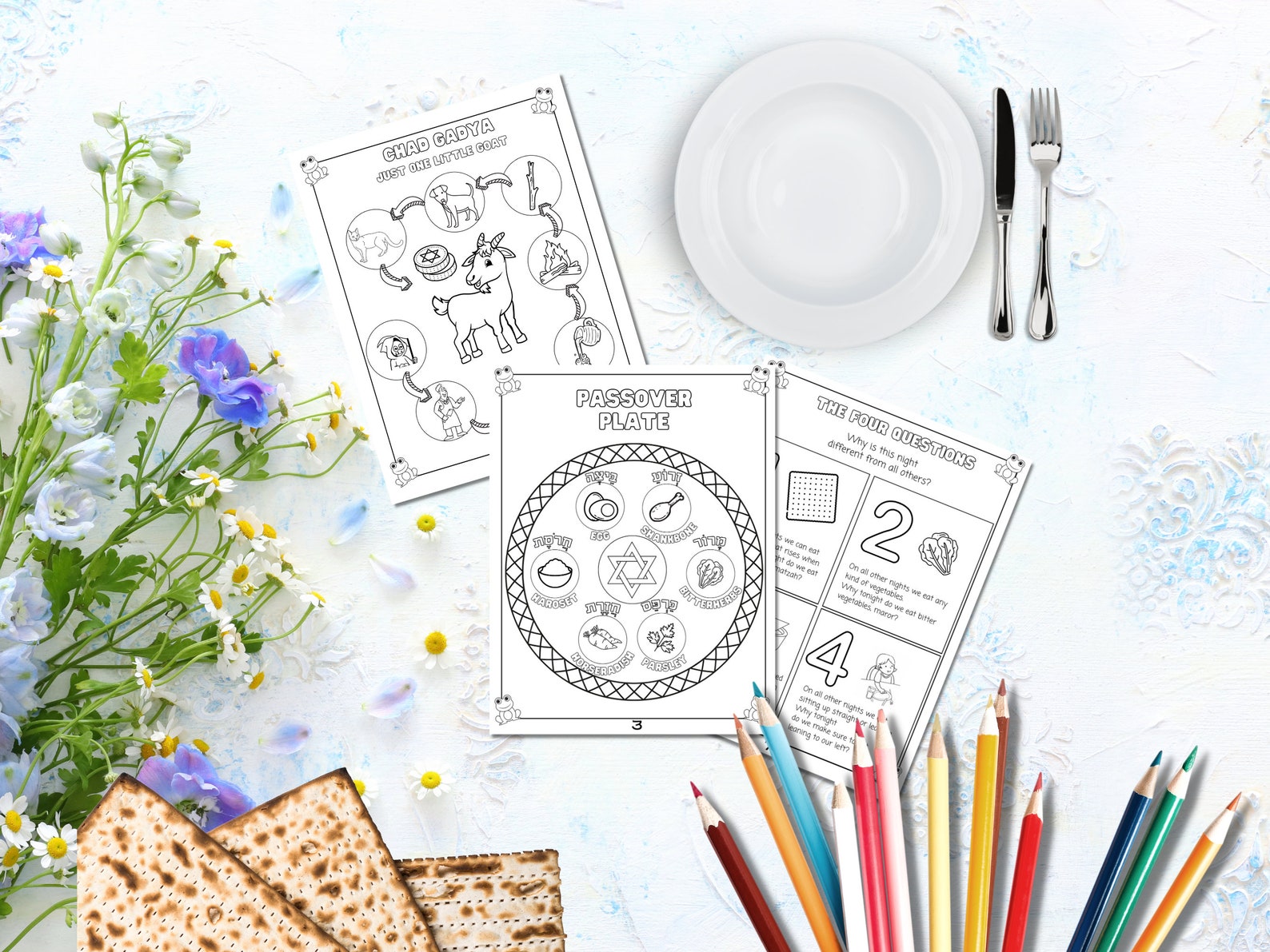 Printable Coloring Haggadah for Kids Passover Activities Etsy