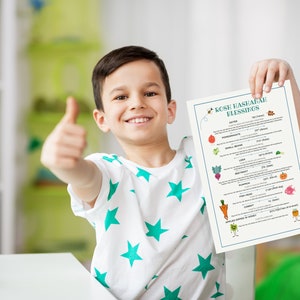 Printable Rosh Hashanah Blessings Pamphlet for Kids, Rosh Hashanah Kids, Jewish New Year Symbols ...
