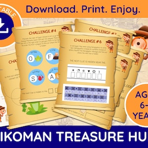 Printable Passover Treasure Hunt, Ages 6-8, Passover for Children, Passover Games, Passover for Kids, Seder Activities