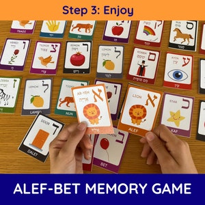 Hebrew Alphabet Memory Game, Hebrew Flash Cards, Hebrew Alphabet Cards ...