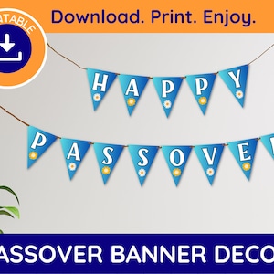 Printable Passover Banner, Seder Decoration, Passover Decorations Israelite, Passover Table Decor, Passover Decorations, Passover Decor