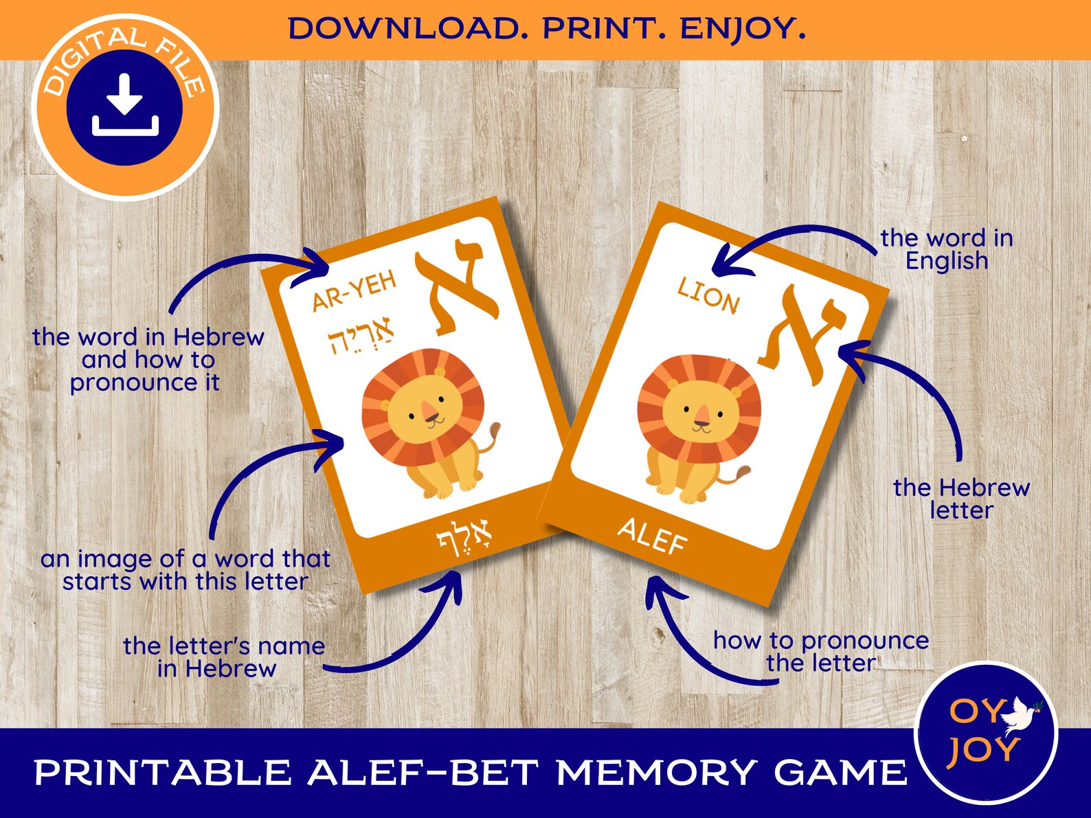 Hebrew Alphabet Memory Game Hebrew Flash Cards Hebrew - Etsy