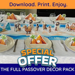 The Ultimate Printable Passover Decoration Pack: Split The Sea Decorations For Your Seder Table