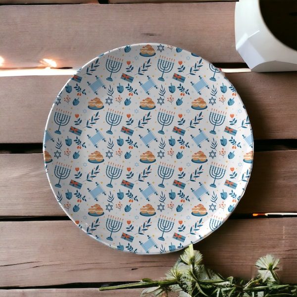 Hanukkah Plates Etsy