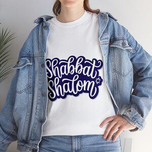 Unisex Shabbat Shalom Cotton Tee Short Sleeve